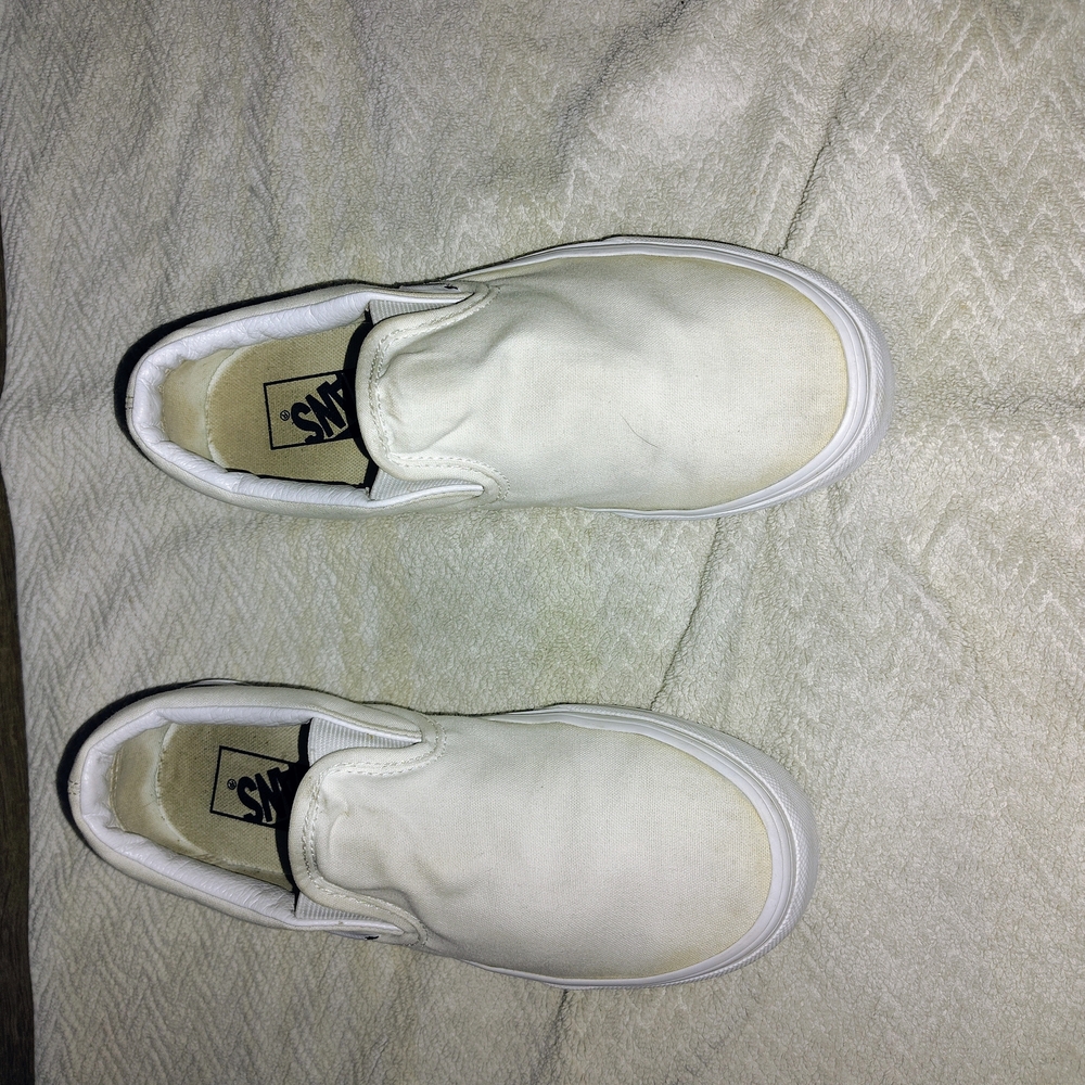 Vans White Slip-On Sneakers Canvas Casual